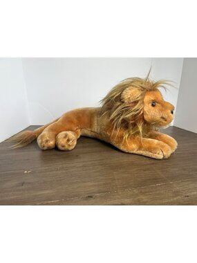 Vintage R. Dakin Plush Lion Stuffed Animal 16” Brown Mane Collectible Toy Made I